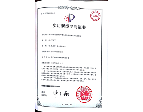 一種用于食品中微生物檢測的ATP熒光檢測儀